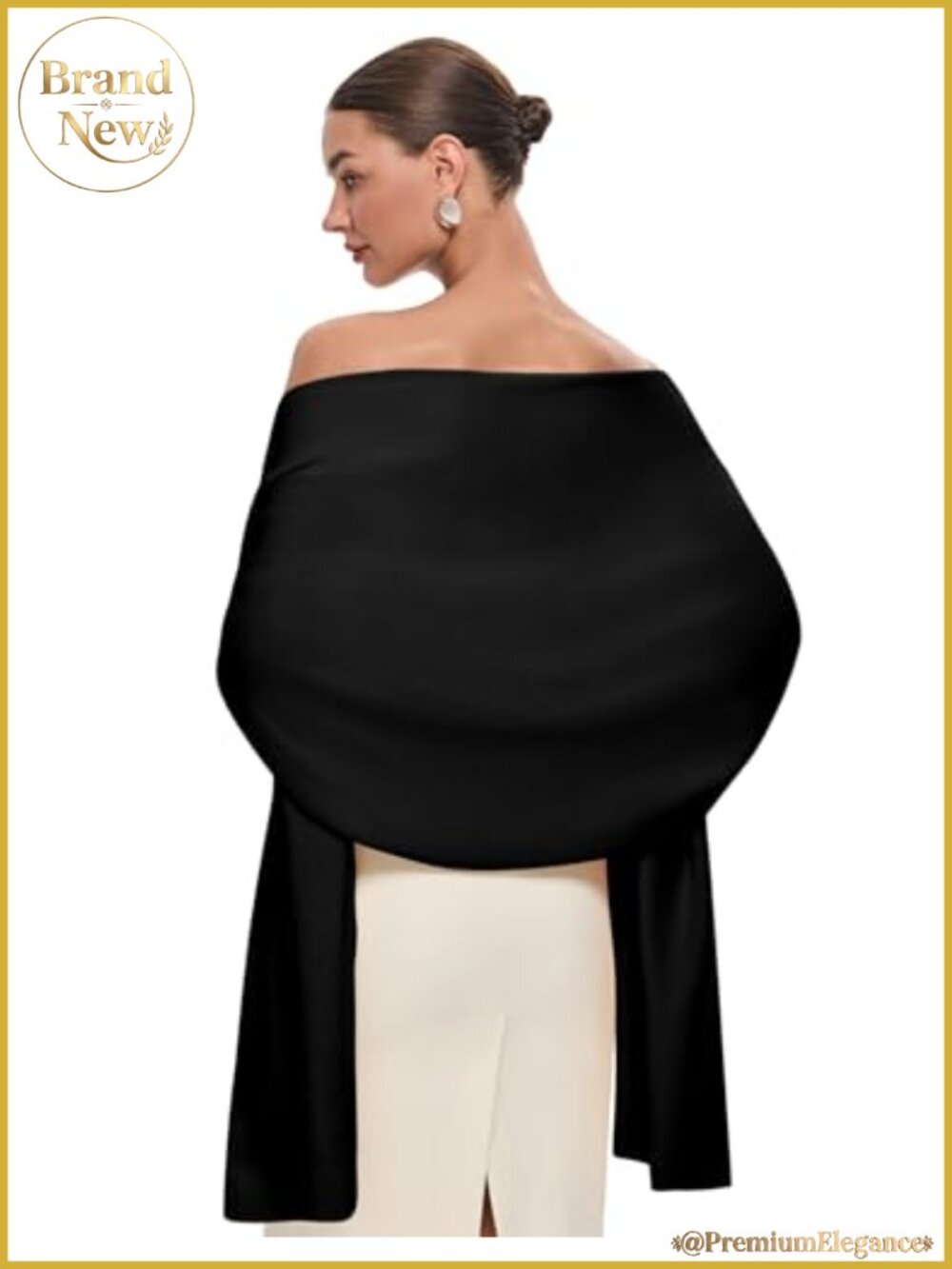 Viscose Blend Pashmina Shawl Wrap Large Wedding Bridal Evening Scarf 79x26